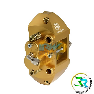 Gold 4-piston rear brake caliper 